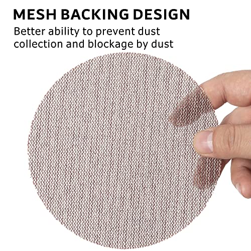 50-Pack 6" Ceramic Alumina Mesh Sanding Discs, Assorted Grit Hook & Loop - style: Assortment - 6 inch