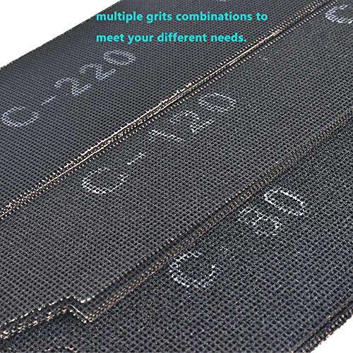 SCOTTCHEN Drywall Sanding Screen Mesh Sheet 4-3/16" x 11-1/4" Grit #80,120,220-36pcs - style: #80,120,220-36pcs
