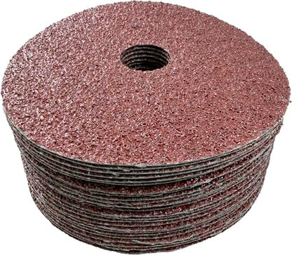 Karebac 5" x7/8" Aluminum Oxide 80 Grit Resin Fibre Sanding Discs 25-Box - style: 80 Grit
