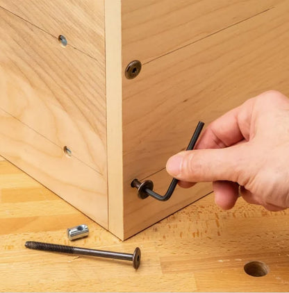 Rockler Adjustable Cross Dowel Drilling Jig - Self-Centering Dowel Jig Kit for Straight & Square Cuts - Durable Plastic & Steel Woodworking Tools And Accessories for Precise Hole Drilling