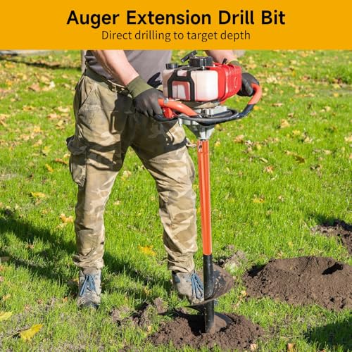 3 Pcs Auger Extension Drill Bit Set, 3/4" Shaft, 7.7/11.4/19.3" Lengths - color: 7.7/11.4/19.3 in, Standard Steel Set