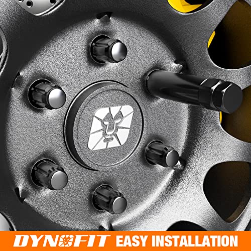 Dynofit 8-Piece Lug Nuts Key Kit, 5/6/7/12 Spline Lug Nuts Socket Set for Aftermarket Rims and Wheel Lock, with 1/2" Drive & Hex External Ends for Removal, Cr-V Steel - size: 8-Piece Set (5/6/7/12 Spline) with 1/2" Drive