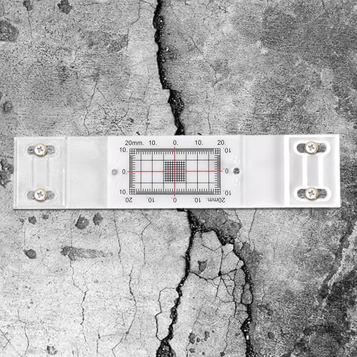 Crack Gauge Monitor， Crack Monitor with Updated Two Fixed adapter | Crack Measure and Record Instrument for Monitoring Wall Deformation and Crack (Pack of 3) - style: 3PCS