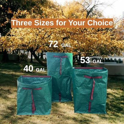 RISETEX 72 Gallon 4-Pack Collapsible Dustpan-Type Leaf Bags Yard Waste - style: 4 pack Yard Waste Bags