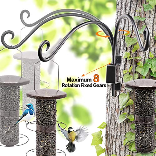 AJART Swivel Plant Hangers Outdoor: 16"/2Pcs Heavy Duty Wall Mount Bracket - color: A-2PCS, size: 16 Inch