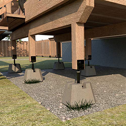 Pylex Support 33/66 Extendable Deck Support, Black