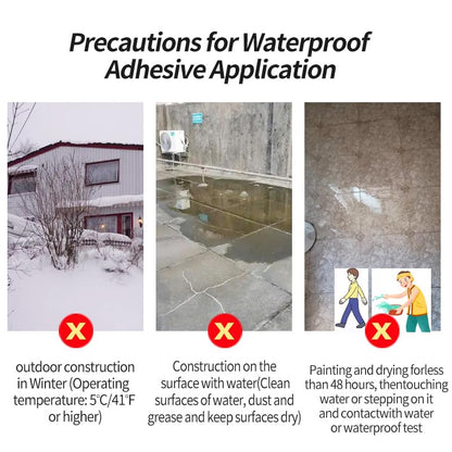 Liquid Waterproof Sealant Invisible Waterproof Agent Transparent Repairing Leak Waterproof Adhesive, Indoor & Outdoor Waterproof (12.3 OZ)