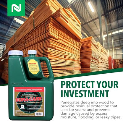 Bora-Care with Mold-Care Moldicide Concentrate, Wood Protection Against Mold, Termites, and Decay, Long-Lasting Residual Protection, 1 Gallon