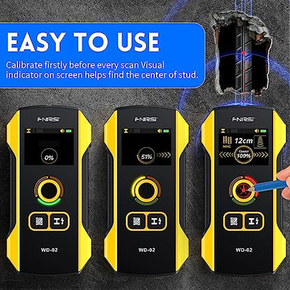 FNIRSI WD-02 6 in 1 Rechargeable Stud Finder Wall Scanner, TFT Display - size: WD02