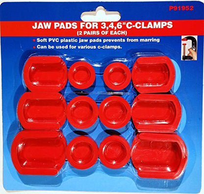 Jaw Pads for 3, 4, 6" C-Clamps (2 Pair of Each)
