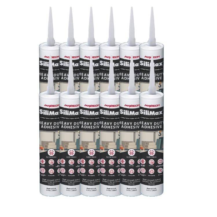 Construction Adhesive Heavy Duty- Industrial Strength Waterproof Adhesive - style: 12-Pack