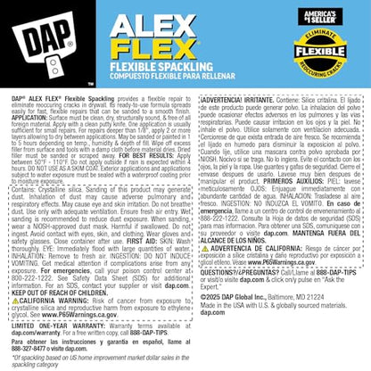 DAP Alex Flex Flexible Spackling, White, 16 Oz (7079818742)