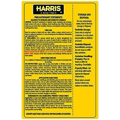 Harris Roach Tablets, Boric Acid Roach Killer with Lure for Insects (4oz, 96 Tablets) - size: 4 oz