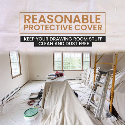 ZUPERIA Canvas Drop Cloth (Size 6 x 9 Feet - Pack of 2) - Pure Cotton Painters Drop Cloth for Painting, Furniture & Floor Protection - All Purpose Thick Canvas tarp with Double Stitched Edges - size: 6' x 9' Feet - Pack of 2