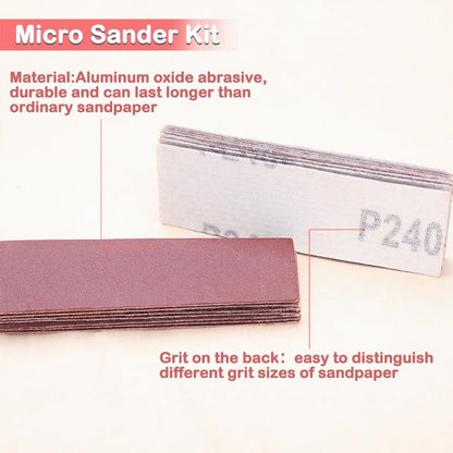 100Pcs Micro Detail Sander Paper Kit, 3.5x1.2 Inch, 240 Grit - style: 240 Grit