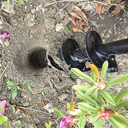 Auger Drill Bit for Planting - 3"X12" Heavy-Duty Garden Auger Spiral Drill Bit - Bulb Planter Tool & Auger Post Hole Digger - 3/8" Hex Drive Drill - size: 3"x12"(Black)
