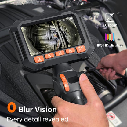 T Takmly Articulating Borescope, 1080P HD Endoscope for Inspection - color: Orange