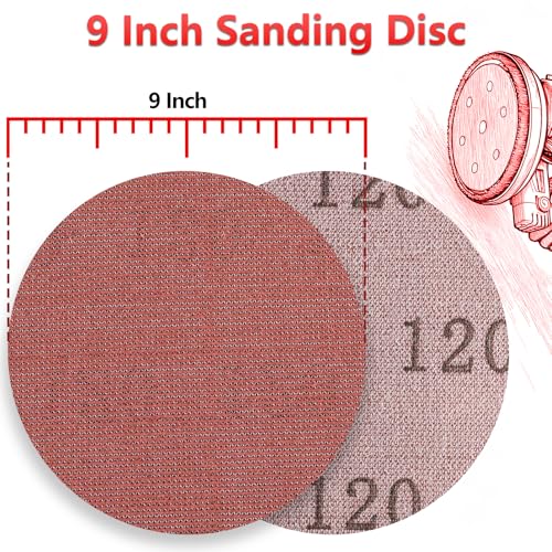 25 Pcs 9 Inch Mesh Sanding Disc for Drywall Sander 120 Grit - style: 9 Inch