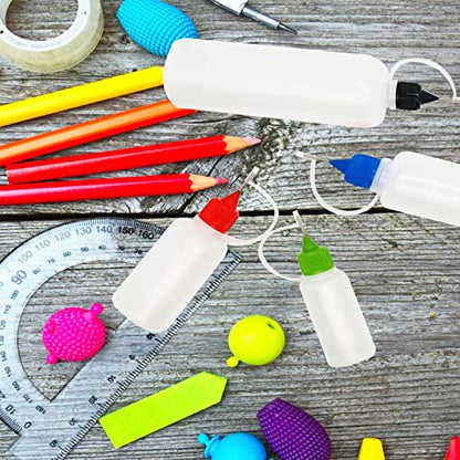 XYSMZM 12 Pcs 0.5 Ounce Precision Tip Applicator Bottles, 6 Color