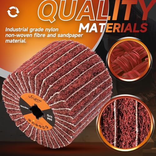 Surface Conditioning Tool 80 Grit Abrasive Drawing Polishing Drum - style: 80 grit with sandpaper