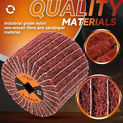 Surface Conditioning Tool 80 Grit Abrasive Drawing Polishing Drum - style: 80 grit with sandpaper