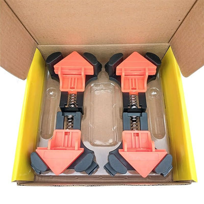 4-Piece Right Angle Clamp Set, 90 Degree Corner Fixing Tool for Woodworking, DIY Projects & Furniture Assembly, Practical Gadget for Precise Right Angle Holding & Positioning