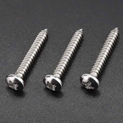 #4 x 1-1/4" (100 Pack) Stainless Steel Phillips Pan Head Wood Screws, Stainless Steel 304 (18-8), Pan Head Sheet Metal Screws Self Tapping for Wood - size: #4 x 1-1/4"