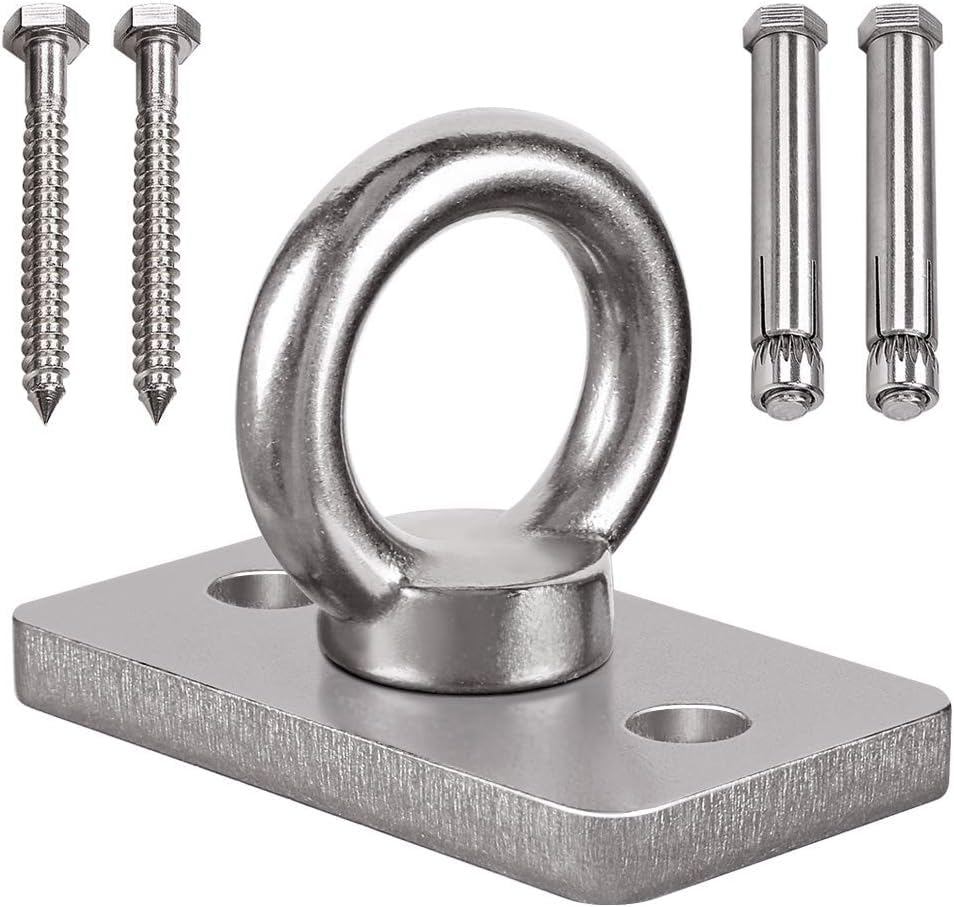 1800lb Capacity Wall Ceiling Mount Bracket for Suspension Strap, Battle Rope Anchor Ceiling Hook for Gymnastic Ring, Hammock Swing, Boxing Punching Bag - style: 1 Pack