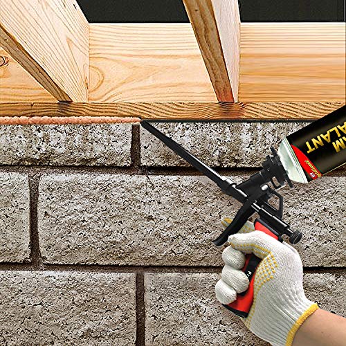 Preciva 2 PCS Spray Foam Gun, Upgrade Pu Expanding Foaming Gun Professional Caulking Gun Insulation Suitable for Caulking, Filling, Sealing - color: Orange+ Red