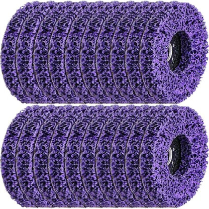 Oleitodh 20 Pack Strip Disc 4 Inch Paint Removal Rust Removal Wheels - color: Purple, size: 4'' x 5/8''-20Pack
