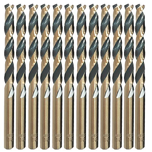 12PCS 7/64" Black and Gold Drill Bit Set