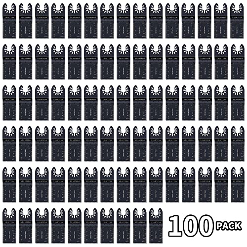 LONGTERM 100-Piece Long-Tooth Oscillating Wood Blades, Quick-Release OIS, for Hardwood/Softwood/MDF/Plywood - style: 100PCS