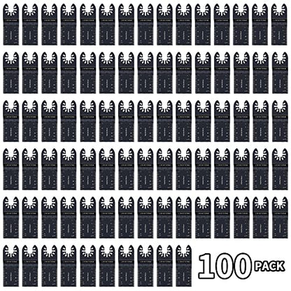 LONGTERM 100-Piece Long-Tooth Oscillating Wood Blades, Quick-Release OIS, for Hardwood/Softwood/MDF/Plywood - style: 100PCS