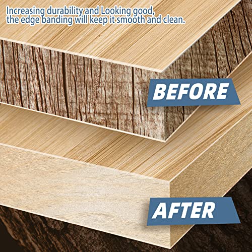 Birch Edge Banding, 7/8 inch x 50ft roll of Veneer Edge Banding Pre-glued Flexible, Wood Tape Banding for Cabinet Repair Furniture - color: Birch, size: 7/8"x 50ft