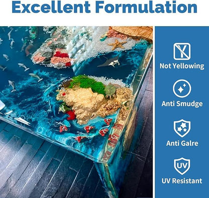 JANCHUN Epoxy Resin Kit 72oz, Bubble Free Crystal Clear Resin - size: 72 fl oz