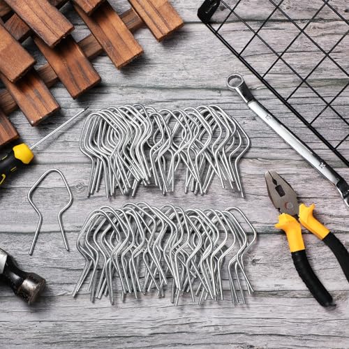 Hicarer 400 Pcs T Post Metal Wire Fence Clips, 11 Gauge Steel Fence Ties - size: 11 Gauge