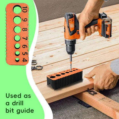 Drill Bit Guide, Simple Portable Reusable Plastic Metric Precision Tool for Woodworking, Yellow