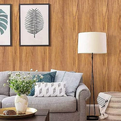 COSNIGHT Wood Grain Contact Paper for cabinets Peel and Stick Wallpaper - color: Brown, size: 15.7" x 590"