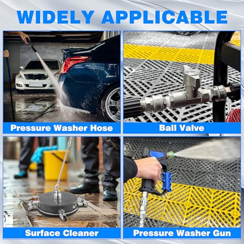 3/8 Inch NPT Pressure Washer Adapter Set, Quick Connector 12-Piece - color: Silver-gray