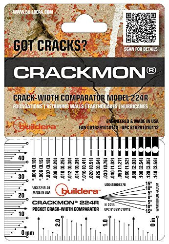 CRACKMON® 224R Crack Width Comparator Gauge (ACI 224R-01 Compliant)