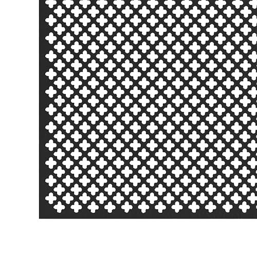 MD Building Aluminum Sheet, Cloverleaf Pattern, Black, 12in x 24in x .020in - color: Black, size: 12 in. x 24 in.