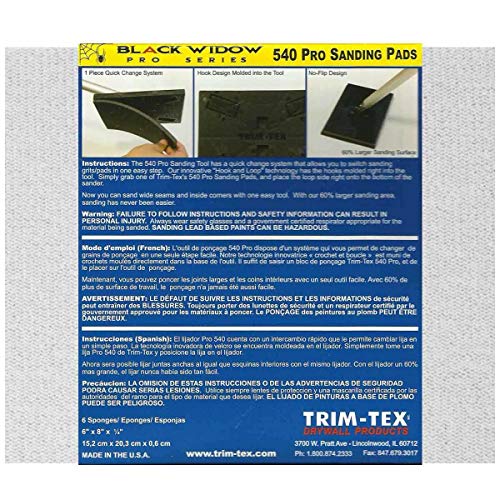Black Widow 540 Drywall Sanding Pads (100 Grit - Extra Coarse) - style: 100 Grit - Extra Coarse