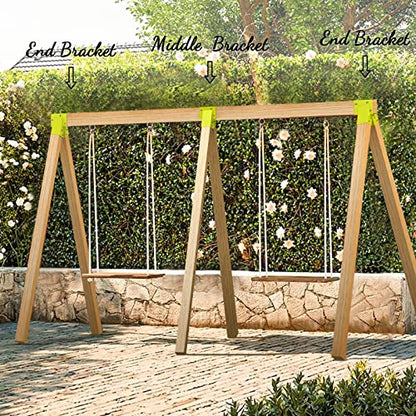 Highpro Swing Set Middle Bracket - Wooden A-Frame Hardware Parts With All Mounting Hardware - color: 90° A-frame Swing Set Bracket