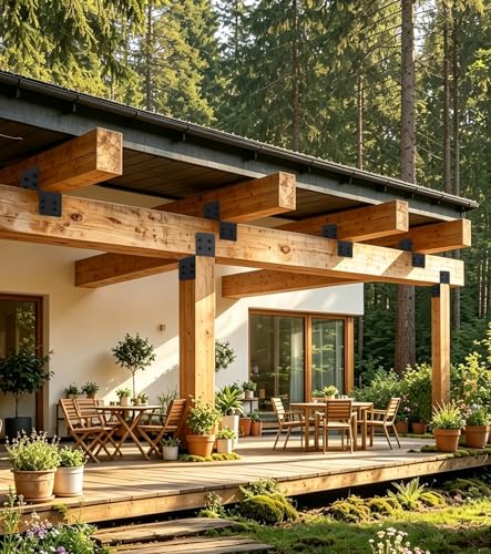 2 Pack 4x4 Heavy-Duty Post Bracket for Outdoor Pergolas Gazebos Decks - size: 2 Pack Small Brackets 4"x4"