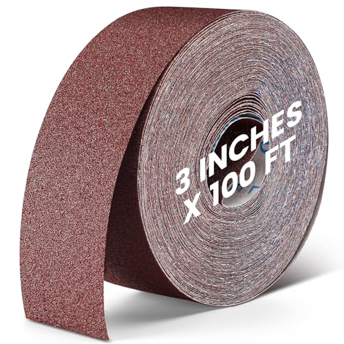 60 Grit Sandpaper Roll 3''x100 ft Drum Sander Sand Paper Roll - size: 60 Grit