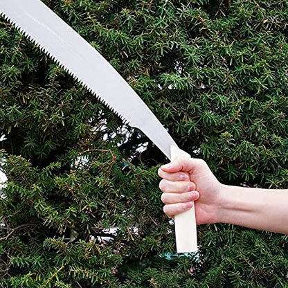 KAKURI Temagari Saw 13" Japanese Tree Limb Saw, Razor Japanese Steel Blade, Large Hand Pruning Saw for Cutting Tree, Log, Limb, Thick Branch, Raw Wood, Made in JAPAN - color: Wooden 330 Mm