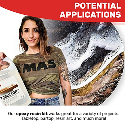 MAS Epoxies Table Top Pro Epoxy Resin Kit, 1-Gallon for Tables, Bar Tops - size: 1 Gallon