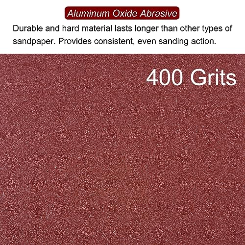 HARFINGTON 100pcs Triangular Hook & Loop Sandpapers 400 Grits 3-1/8" Aluminum Oxide Sanding Pads Random Orbital Mouse Detail Sander Papers Oscillating Multi Tool Sheets - size: 400 Grits