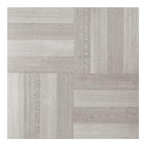 Tivoli Peel & Stick Vinyl Floor Tiles, 45-Pack, 12 x 12 in, Grey - color: Ash Grey Wood