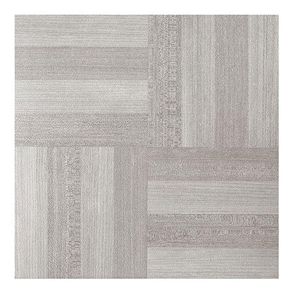 Tivoli Peel & Stick Vinyl Floor Tiles, 45-Pack, 12 x 12 in, Grey - color: Ash Grey Wood